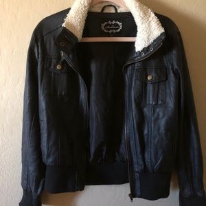 L leather jacket